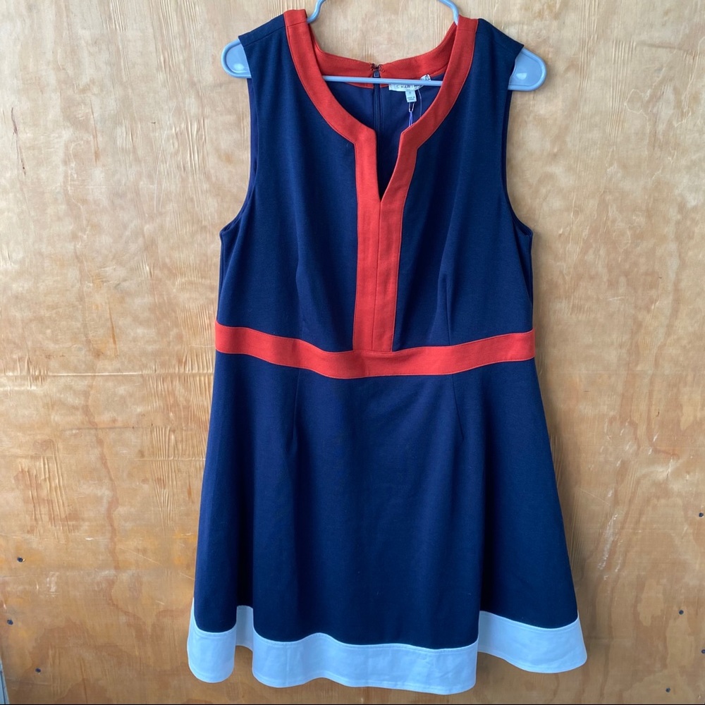 NWT 41 Hawthorne Colorblock A-Line Plus Size Dress